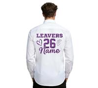 Personalised School Leavers Shirt 2026, Personalised Graduation Apparel, Classic Leaver Keepsake Design, Custom Name Year School Leavers Gift, Comfortable Lightweight Button Down Personalised Shirt