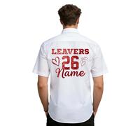 Personalised School Leavers Shirt 2026, Personalised Graduation Apparel, Classic Leaver Keepsake Design, Custom Name Year School Leavers Gift, Comfortable Lightweight Button Down Personalised Shirt
