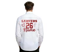 Personalised School Leavers Shirt 2026, Personalised Graduation Apparel, Custom Name Year School Leavers Gift, Classic Leaver Keepsake Design, Comfortable Lightweight Button Down Personalised Shirt