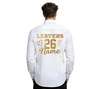 Personalised School Leavers Shirt 2026, Personalised Graduation Apparel, Custom Name Year School Leavers Gift, Classic Leaver Keepsake Design, Comfortable Lightweight Button Down Personalised Shirt
