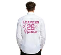 Personalised School Leavers Shirt 2026, Personalised Graduation Apparel, Custom Name Year School Leavers Gift, Classic Leaver Keepsake Design, Comfortable Lightweight Button Down Personalised Shirt