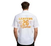 Personalised School Leavers Shirt 2026, Personalised Graduation Apparel, Custom Name Year School Leavers Gift, Classic Leaver Keepsake Design, Comfortable Lightweight Button Down Personalised Shirt