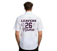Personalised School Leavers Shirt 2026, Personalised Graduation Apparel, Custom Name Year School Leavers Gift, Classic Leaver Keepsake Design, Comfortable Lightweight Button Down Personalised Shirt