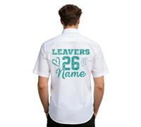 Personalised School Leavers Shirt 2026, Personalised Graduation Apparel, Custom Name Year School Leavers Gift, Classic Leaver Keepsake Design, Comfortable Lightweight Button Down Personalised Shirt