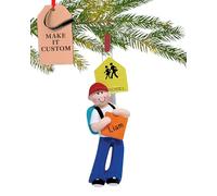 Personalised School Ornament 2025 - Fast & Free 24h Customisation - Back-to-School Christmas Ornaments for Tree - Custom Gift Wrapped Boy Keepsake for Kids, Children