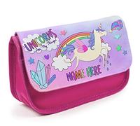 Personalised School Pencil Case Unicorn ATE My Lunch Stationary Bag Girls KSP149 (Pink)