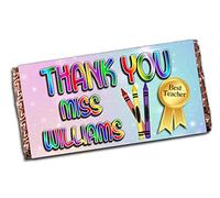 Personalised School Teacher Thankyou Milk Chocolate Bar Thank You Present N37