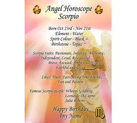 Personalised Scorpio Horoscope Birthday Greeting Card
