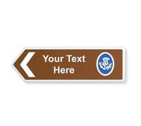 Personalised Scotland North Coast 500 NC500 Directional Road Sign Acrylic UV Printed Signage (Small Left Arrow (300mm x 100mm))