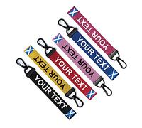 Personalised Scottish Flag Key Chain Keyring Luggage Tag Zipper Pull Bag Ring Key Ring Scotland (DARK PINK)