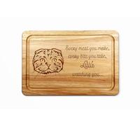 Personalised Scottish Fold Cat Wooden Chopping Board Gift 30 x 20cm