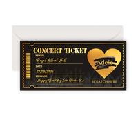 Personalised Scratch Card Reveal, Surprise Concert Ticket Scratch-Off Card for Events, Festival, Gig, Custom Concert Ticket Gifts for Women, Men, Birthday, Anniversary, Christmas (Design 4)