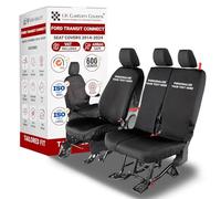 Personalised Seat Covers to fit the Ford Transit Connect 2014-2024 Waterproof, Heavy Duty, Seat Mounted Airbag Compatible, Durable, Easy to Fit - Tailored Drivers and Double Passenger Seat Cover