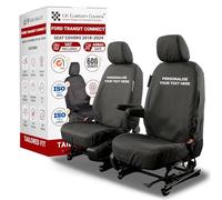 Personalised Seat Covers to fit the Ford Transit Connect 2018-2024 Waterproof, Heavy Duty, Seat Mounted Airbag Compatible, Durable, Easy to Fit - Tailored Drivers and Single Passenger Seat Cover