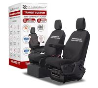 Personalised Seat Covers to fit the Ford Transit Custom 2013-2023 Waterproof, Heavy Duty, Seat Mounted Airbag Compatible, Durable, Easy to Fit - Tailored Single Driver and Passenger Seat Covers