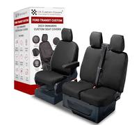 Personalised Seat Covers to fit the Ford Transit Custom 2023 Onwards | Waterproof, Heavy Duty, Seat Mounted Airbag Compatible, Durable, Easy to Fit | Tailored 3 Seat Set Without Pull Down Tray