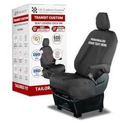 Personalised Seat Covers to fit the Ford Transit Custom 2024 Onwards Waterproof, Heavy Duty, Seat Mounted Airbag Compatible, Durable, Easy to Fit - Tailored Drivers Seat Cover