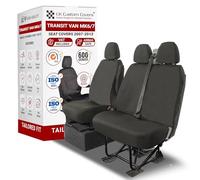 Personalised Seat Covers to fit the Ford Transit Van MK6 MK7 2007-13 Waterproof, Heavy Duty, Seat Mounted Airbag Compatible, Durable, Easy Fit - Tailored Driver & Double Passenger Seat Covers No Tray