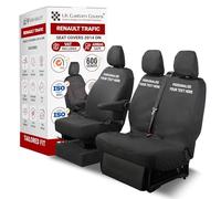 Personalised Seat Covers to fit the Renault Trafic 2014 On Waterproof, Heavy Duty, Seat Mounted Airbag Compatible, Durable, Easy to Fit - Tailored Drivers and Double Passenger Seat Covers