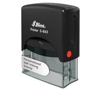 Personalised Self-Inking Stamp - Custom Name, Address or Business - Multiple Sizes & Fonts (Black, 10 x 26 mm, 2 Lines)