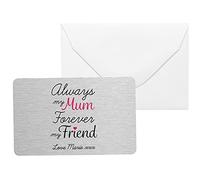 Personalised Sentimental Keepsake Always My Mum Forever My Friend Metal Wallet Card Mothers Day Birthday Xmas Gift
