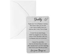 Personalised Sentimental Keepsake Daddy From Baby Bump Metal Wallet Card Dad To Be Fathers Day Gift (Luxury Gift Box)