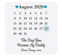Personalised Sentimental Keepsake Day You Became My Daddy Date Metal Fridge Magnet Father's Day New Baby Gift