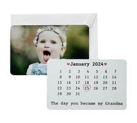 Personalised Sentimental Keepsake Day You Became My Grandma Photo Double-Sided Metal Wallet Card Mother's Day Gift (Organza Gift Bag)