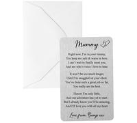 Personalised Sentimental Keepsake Mummy From Baby Bump Metal Wallet Card Mum To Be Mothers Day Gift (Luxury Gift Box)