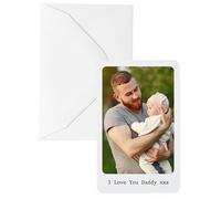 Personalised Sentimental Keepsake Photo Message White Metal Wallet Card Father's Day Birthday Gift (Organza Gift Bag)