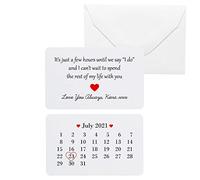 Personalised Sentimental Keepsake Wedding Day Husband Wife Double-Sided Metal Wallet Card Gift (Luxury Gift Box)