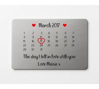 Personalised Sentimental Metal Wallet Card The Day I Fell in Love with You
