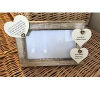 Personalised shabby chic style GRANDPARENTS Photo Frame Special Grandad NANNY~ GRANDAD ~ GRANDMA ~ NAN ~ GRAN ~ NANNIE Any Names you want! Present Gift