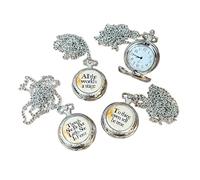 Personalised Shakespeare Quote Pocket Watch - Custom Literary Gift for Men, Theatre & Literature Lovers - Engraved Silver Pocket Watch, Gift Boxed