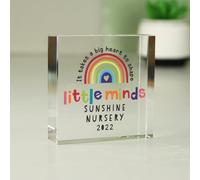 Personalised Shape Little Minds Crystal Ornament