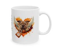 Personalised Shar Pei Dog Memorial Mug, Rainbow Bridge, Forever Missed, Sympathy, in Memory of, Remembering, Always in Our Hearts, Pets, My Favourite Hello and My Hardest Goodbye