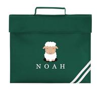 Personalised Sheep Book Bag Girls Boys Kids Custom Back to School Infant Reception Nursery Gift, One Size, Bottle