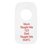 Personalised Sheffield United Style BIB - Dad Taught Me 123 - Beautifully Embroidered Gift
