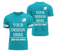 Personalised Shirt Custom t-Shirts Design Your Own Photo Text Logo customised Printed Tshirts for Men Women Couple Funny Tshirts SkyBlue