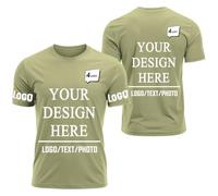 Personalised Shirt Custom t-Shirts Design Your Own Photo Text Logo customised Printed Tshirts for Men Women Couple Funny Tshirts Tan