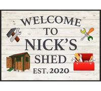 Personalised Sign Garden Shed Home Man Me Metal Sign Plaque Gift Summer House (A5 (200x150mm) Approx)