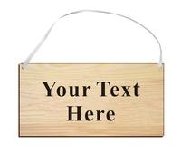 Personalised Sign Plaque Gifts Custom Wooden Door Sign Welcome Sign Garden Signs Hanging Plaque with Any Text Gifts for Birthday Christmas Wedding Home Decor for Son Daughter Grandson(Design 2)