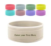 Personalised Silicone Bottle Band,Custom Water Bottle Name Bands,Food Grade Silicon Non-Slip Anti-Heat Insulation Hollow Cup Sleeve (Gray)