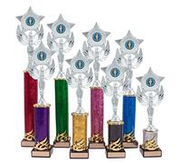 Personalised Silver Achievement, Victory, Dance Tower Trophy Multi Award Engraved With Your Text (43.5cm)
