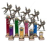 Personalised Silver Double Male Judo Martial Arts Column Trophy Award Engraved With Any Text (26cm)