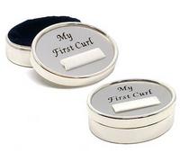 Personalised Silver My First Curl Box Engraved Christening Gift