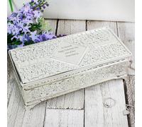 Personalised Silver-Plated Antique Style Jewellery Box
