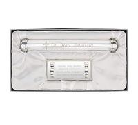 Personalised Silver Plated Cross Certificate Holder - Custom Message Stand -Religious Gift for Baptism, Christening, Holy Communion, Confirmation, Newborn & Wedding Keepsake