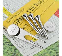 Personalised Silver-Plated Golf Tee Gift Set