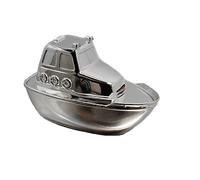 Personalised Silver Plated Life Boat Money Box, Engraved - Enter Your Own Custom Text